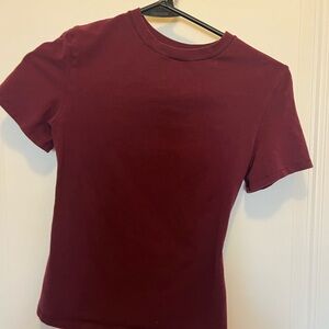 SKIMS Short Sleeve Tee - Burgundy